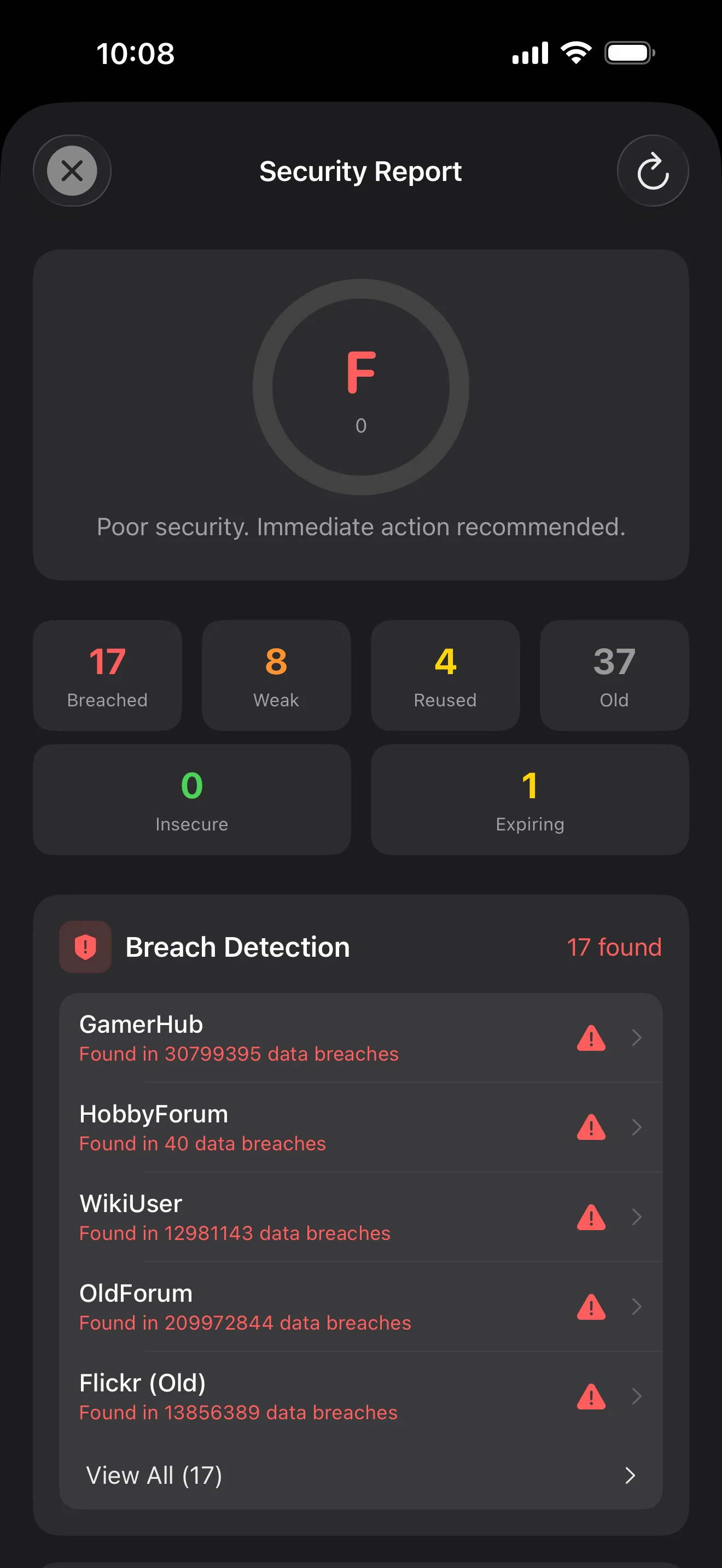 ByteGuard security screen